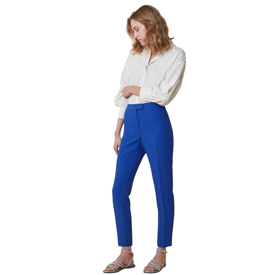Monia Pantaloni slim in envers satin da donna Penny Black | 2511131112200003